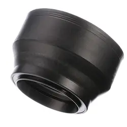 Rubber Tele Wide-Angle Lens Hood Standard 49mm 52mm 58mm 55mm 62mm 67mm 72mm 77mm Telephoto + Lente Cap For Canon Nikon Sony