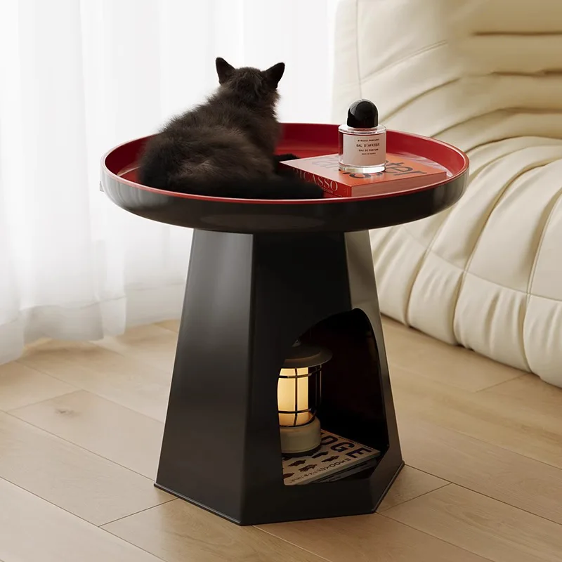 Cat house coffee table waterproof and sunscreen side table living room cafe milk tea shop small round table cat nest outdoor