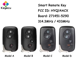 KEYECU Smart Remote Control chiave per auto con 3 4 pulsanti 314.3MHz 433MHz per Lexus RX350 RX450h GX460 CT200h Fob HYQ14ACX 271451-5290