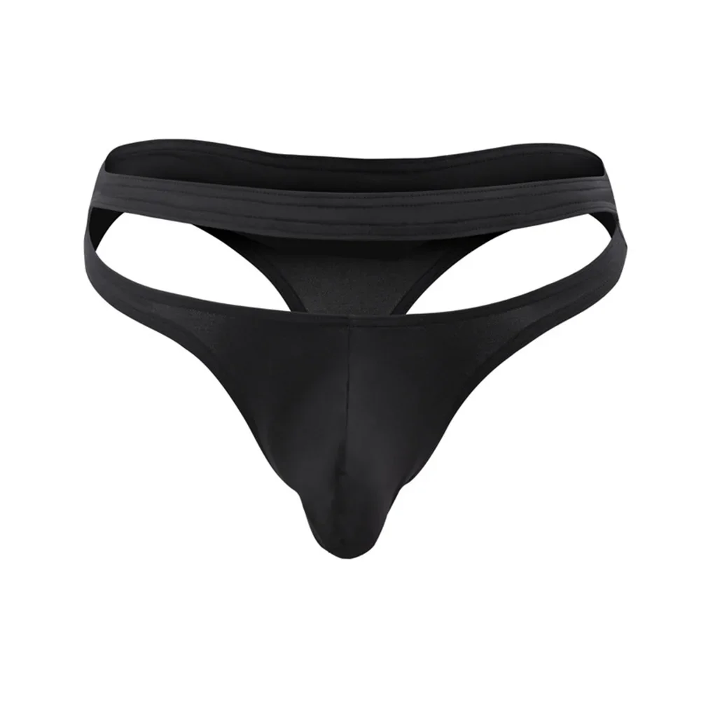 

For Comfortable Fit Elastic Waist Briefs Low Rise Thong Breathable Low Rise Underwear Brief Black Breathable Fabric