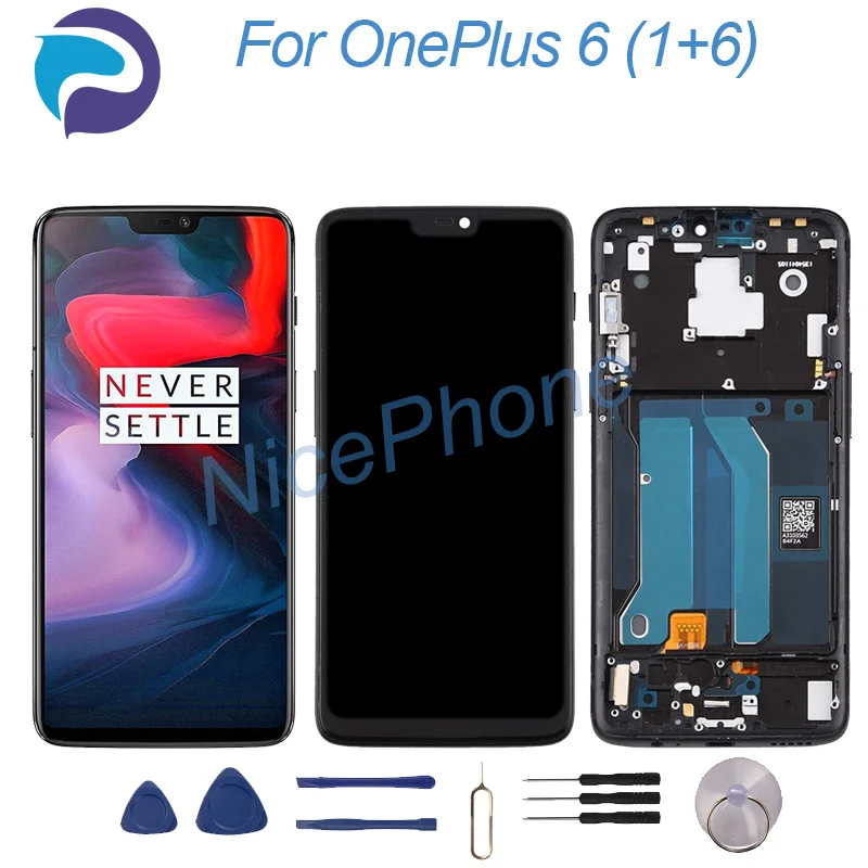 For ONEPLUS 6 LCD Display Touch Screen Digitizer Assembly 1+6 ,A6000, A6003 6 LCD Screen