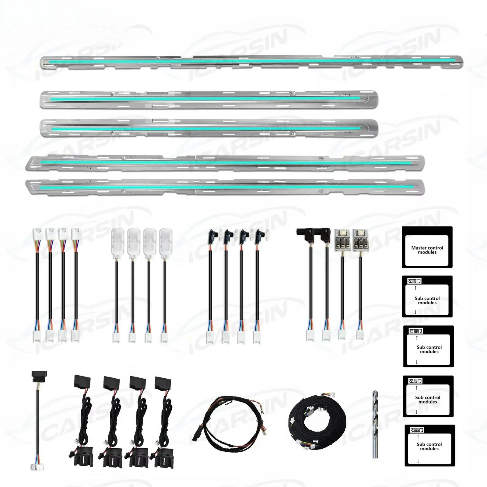 

64 Color Ambient Lighting Upgrade Kit for Volkswagen Golf 7 MK7 7.5 2014-2020 Indoor Light Emitting Diode Lighting Accessories
