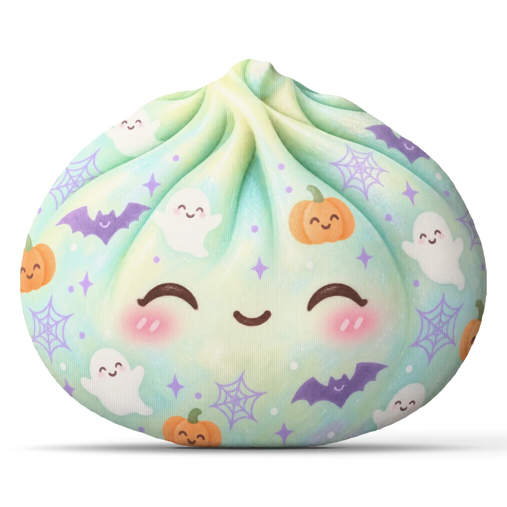 Kawaii Halloween Bao Dumpling Plush Pillow Cute Ghost Pumpkin Bat Cushion Irregular Stuffed Throw Pillow Sofa Home Decor Gift