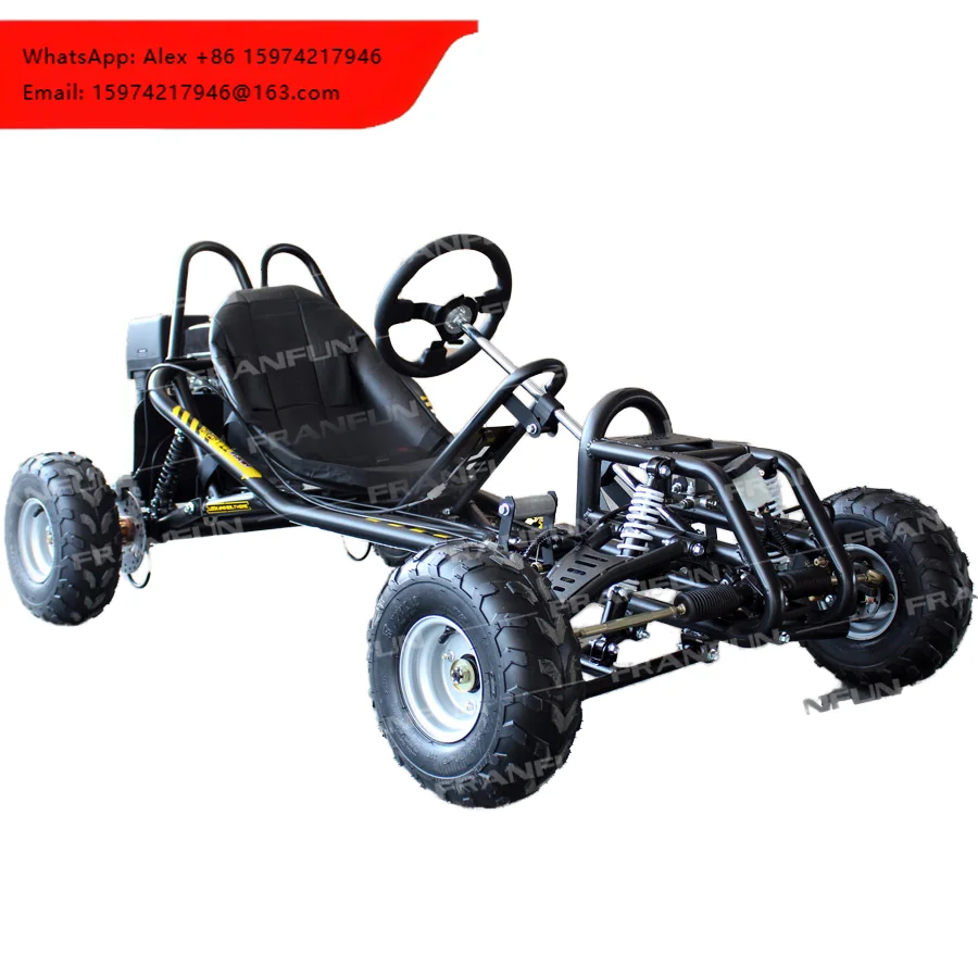 Customized 420cc Four Stroke 15hp Chain Drive Gas Adult Pedal Karting Kart With 60km/h Max Speed