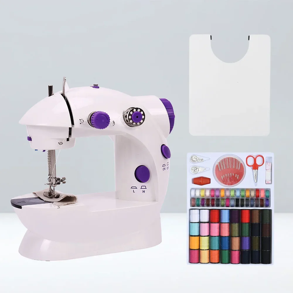 

Beginner Household Sewing Machine Electric Portable Mini Dual Speed Portable Flat Bed Light Travel Craftsman DIY Foot Pedal