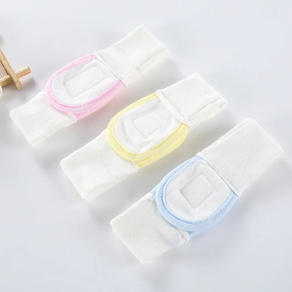 3pcs-infant-diaper-tape-soft-cotton-adjustable-elastic-baby-diaper-fixing-belt-comfortable-practical-fastener-blue-yellow-pink