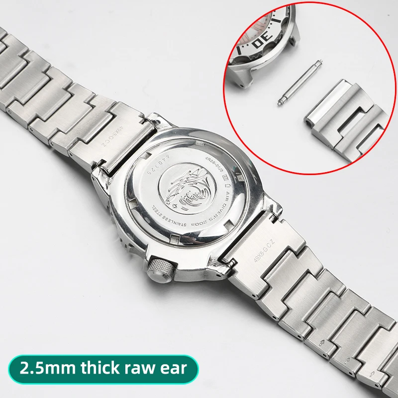 Stainless steel watch chain 20mm for precision small monster red tooth SKX779 781 diving SRP watch strap SRP307 313 watch band