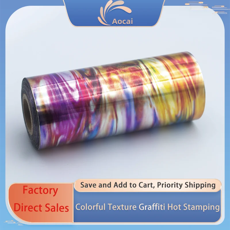 

Universal Electroplated Aluminum Hot Stamping Paper Manufacturer Direct Sale, Colorful Texture Graffiti