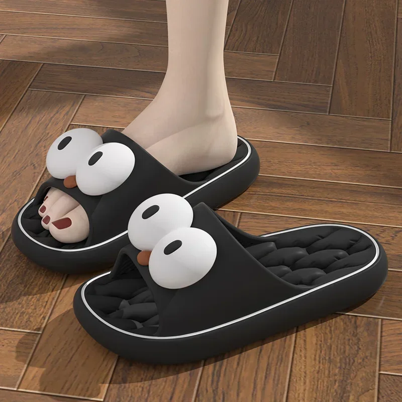 Summer Cartoon Couple's Slipper Indoor Home Casual Soft Soled Flip Flop Bathroom Anti Slip Slides Shoes Outdoor Beach Sandals