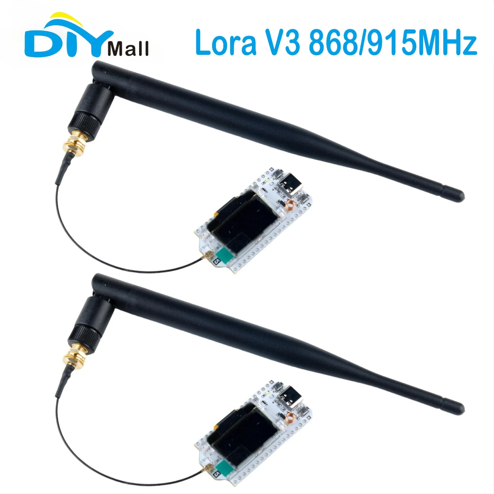 2 Sätze ESP32 LoRa32 V3 Entwicklungsplatine SX1262 868/915 MHz mit 0,96 Zoll OLED WiFi+BT+LoRa Kit für IoT/Smart Cities/Industriesteuerung