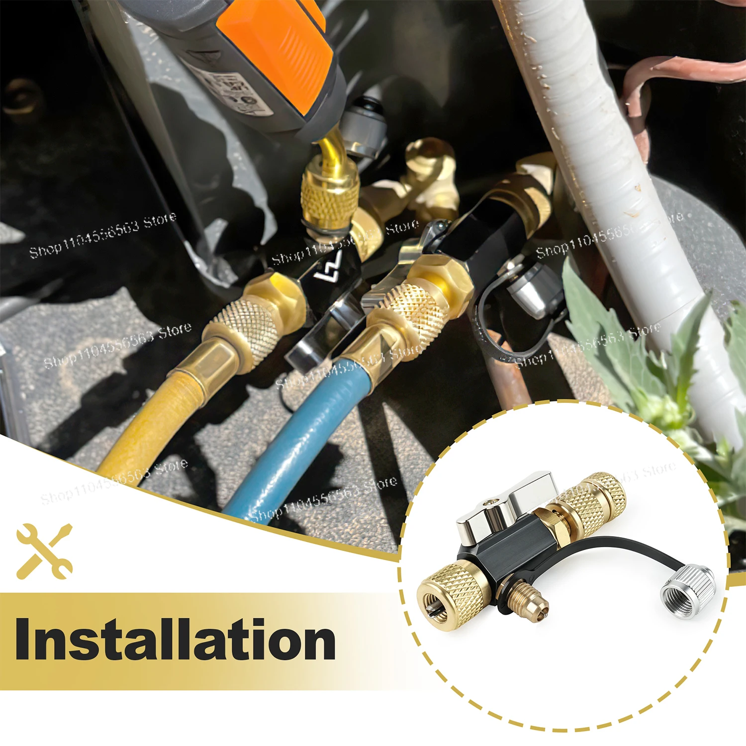 真空定格バルブコア取り外しツール – 1/4 インチシステム接続