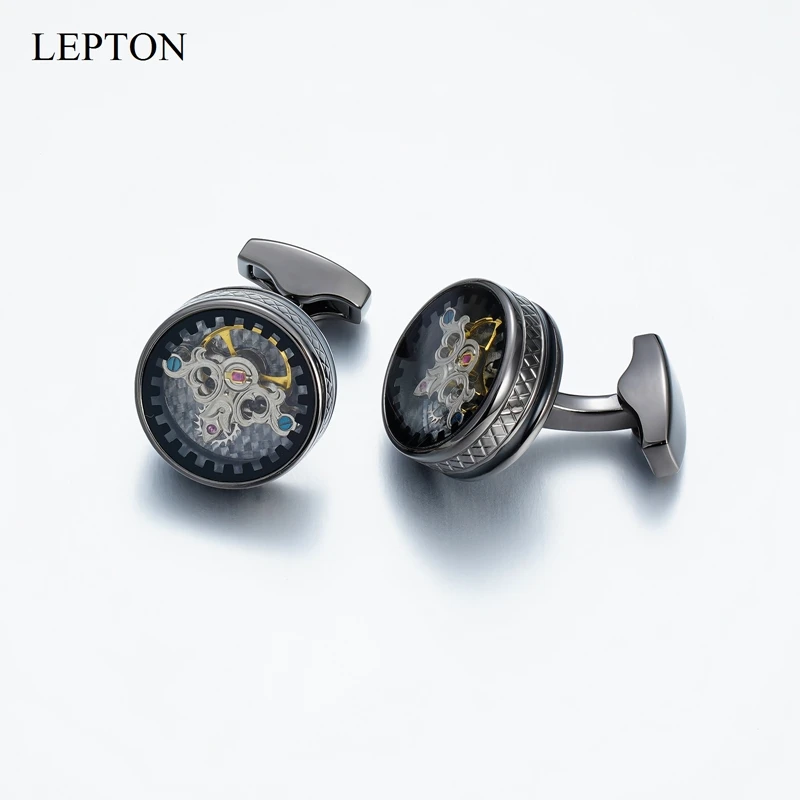 High Quality Watch Tourbillon Movement Cufflinks Hot Sale Lepton Wedding Groom Business Anniversary Cufflink For Mens Gemelos