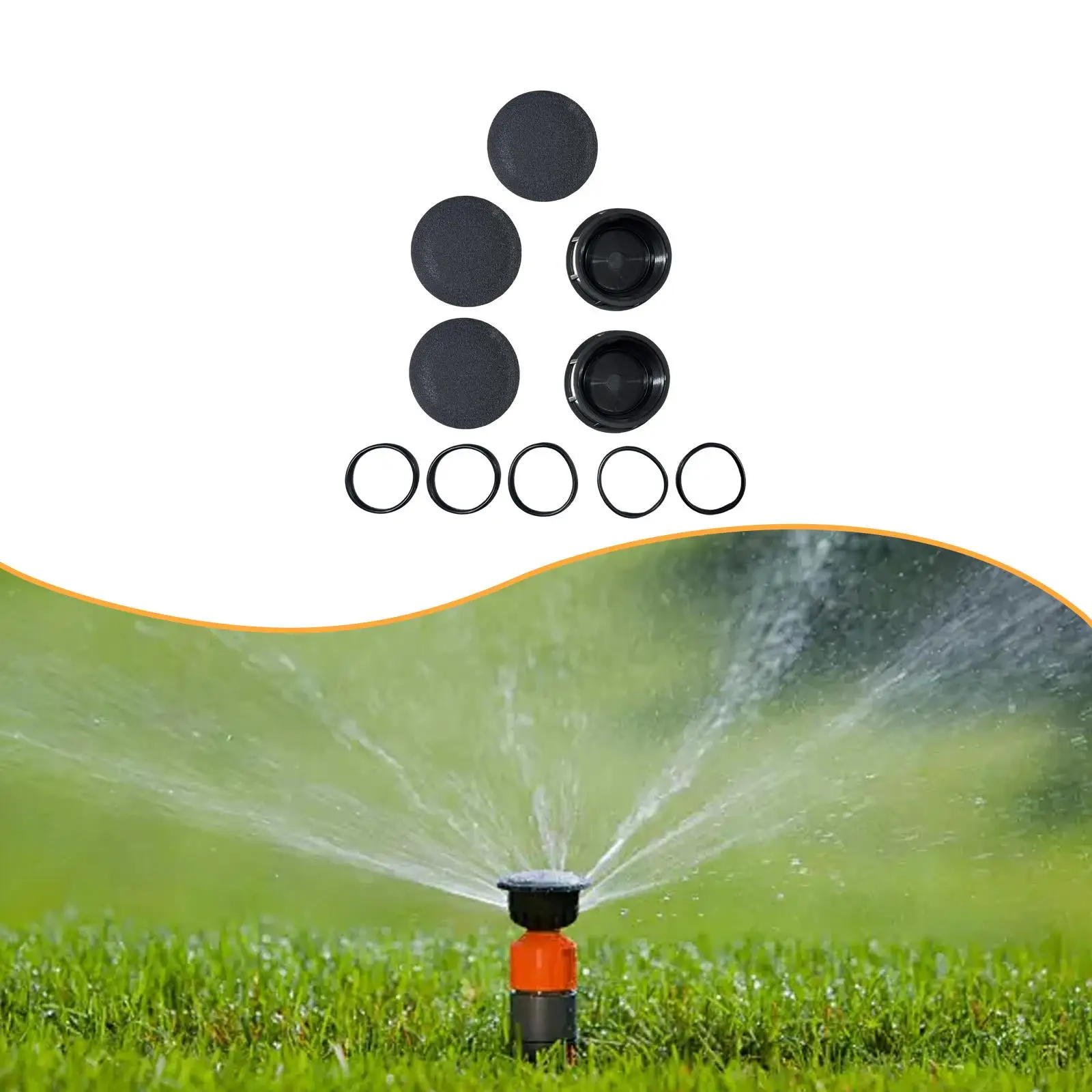 

Irrigation System Sprinkler Head Caps Protective Black Cover for Lawn Sprinklers Gardening Watering Spray Accessory
