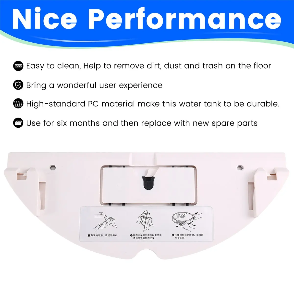 DT81 Sweeper Mop Holder Accessories Suitable for Roborock S7 S70 Sweeping Robot Support Plate Accessories Mop Set