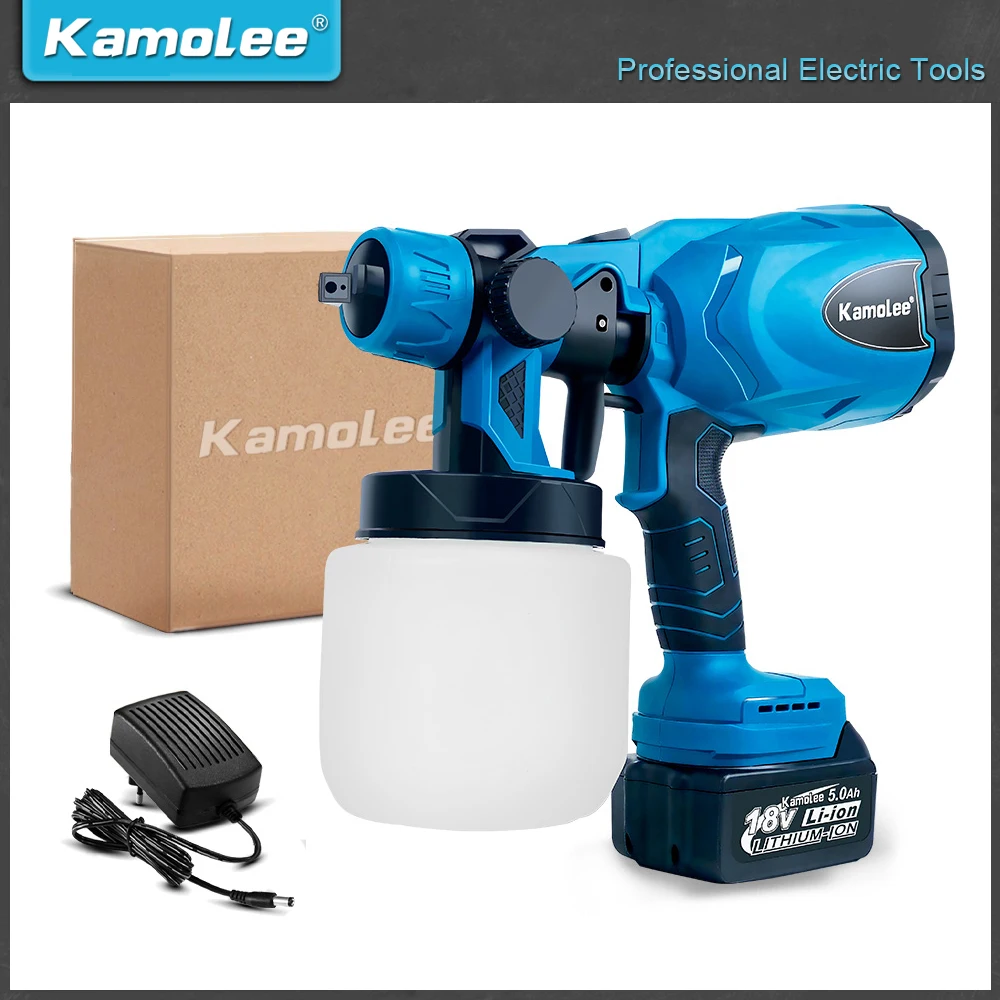 

Kamolee 800ml Cordless Electric Paint Spray Gun Household Disinfection Sterilization Portable Sprayer For Makita 18V Battery