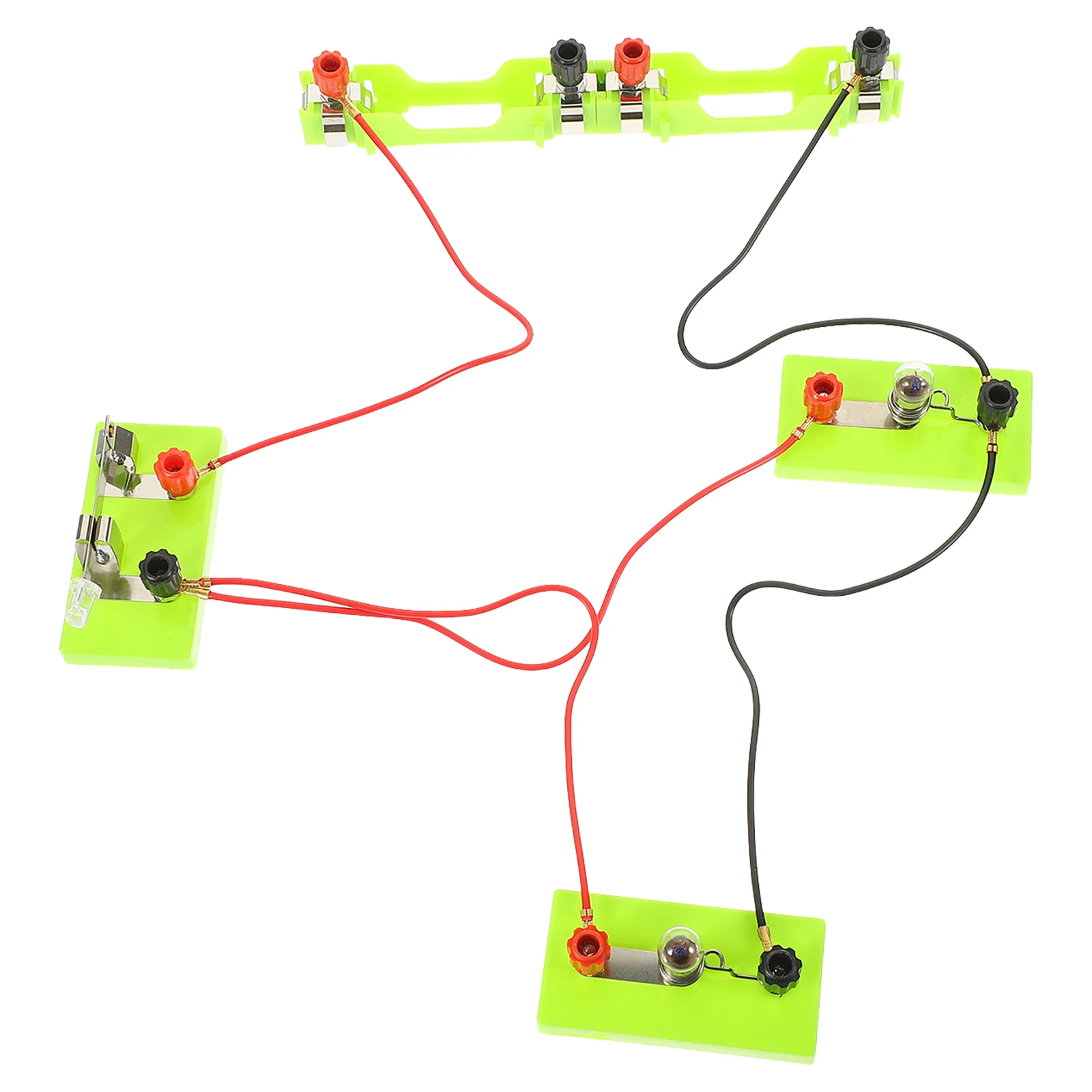 Caixa de experimento de circuito elétrico, kit de plástico para laboratório de escola primária, circuitos elétricos para crianças