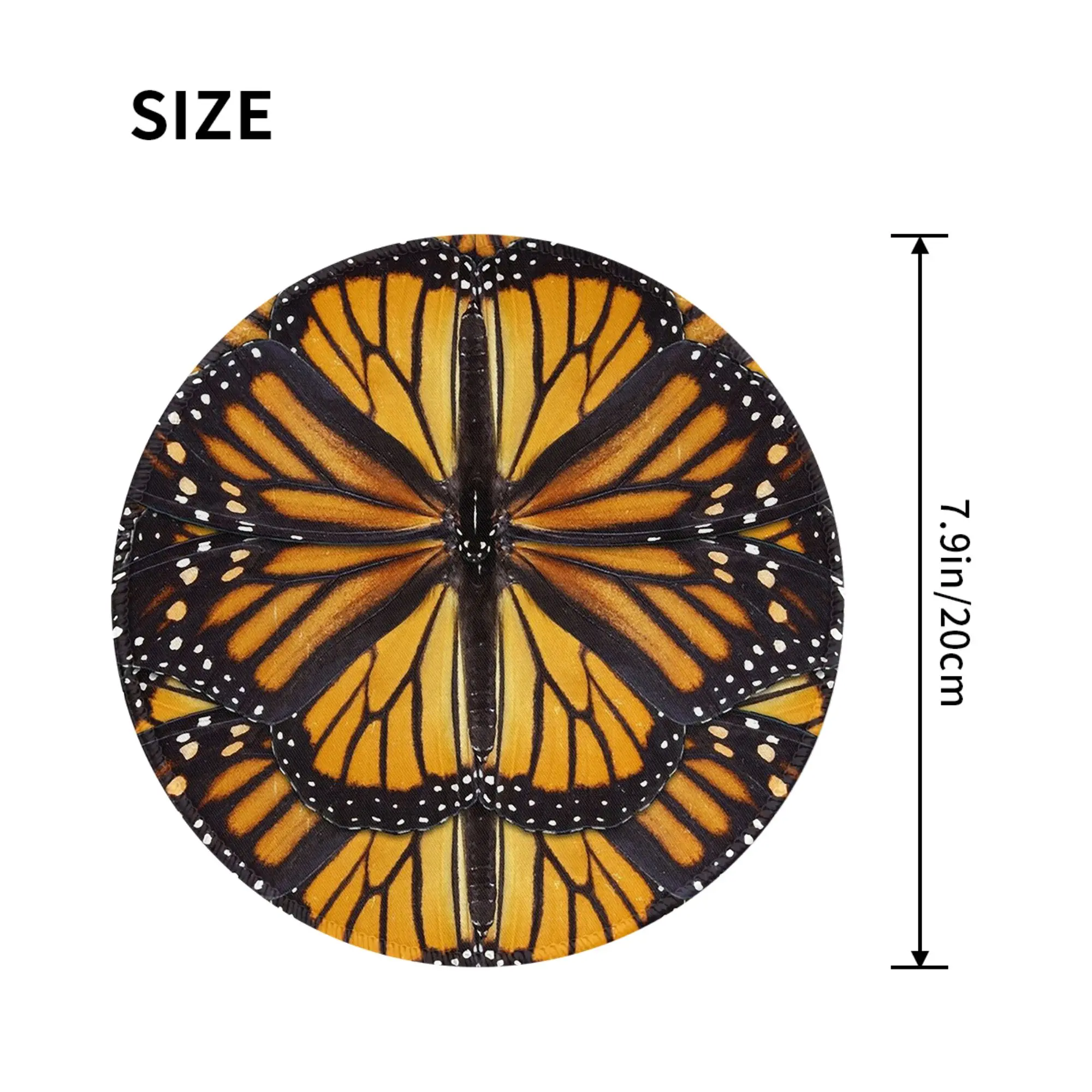 Monarch butterfly Wing Orange Wings and Golden Mouse Pad Computer Keyboard Mouse Mat Gamer PC Laptop Desk Mat Office Table Mats