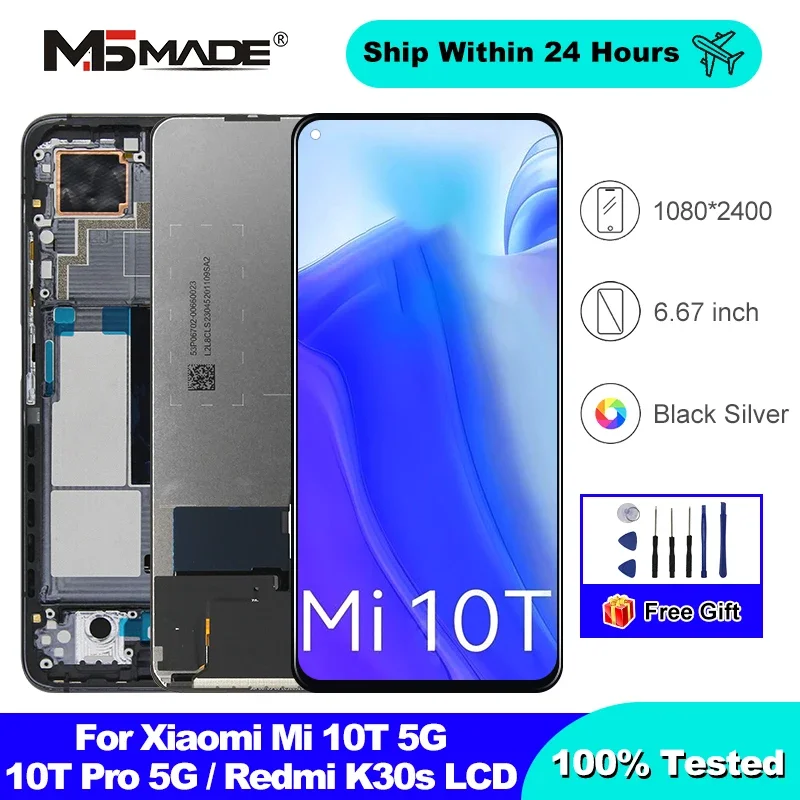 6.67 ''สําหรับ Xiao Mi Mi 10T 5G จอแสดงผล 10T Pro 5G LCD M2007J3SY M2007J3SG สําหรับ Redmi K30s M2007J3SC LCD เปลี่ยนชิ้นส่วน