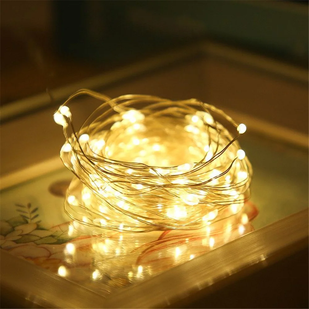 20 Pack String Fairy Lights 20Led 2M Silver Copper Wire Battery Powered Decorations Lights For Wedding Party Christmas Decor image 4