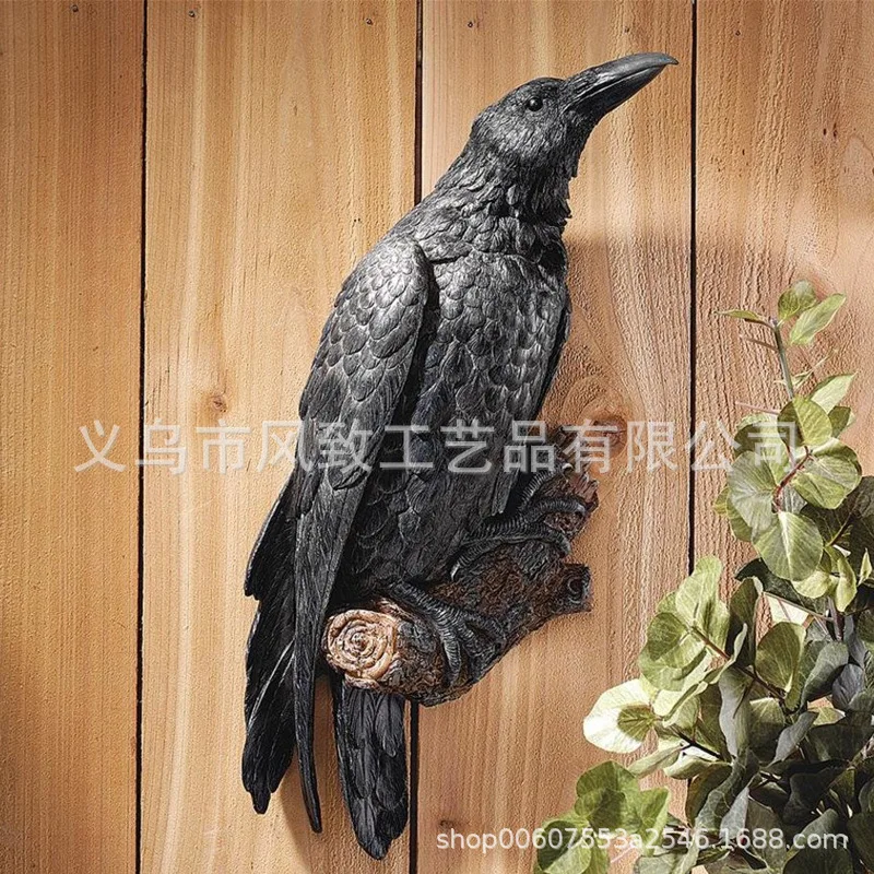 

‌Gothic Raven Wall Sculpture‌ - Handmade Resin Decor for Dark Garden Aesthetics