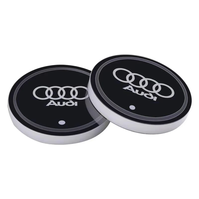 7 Color LED Car Cup Holder Light Luminous Coaster Water Cup Pad Accessories For Audi A3 A4 B8 8P B9 8V B6 A5 B7 A1 A6 C6 Q3 Q5