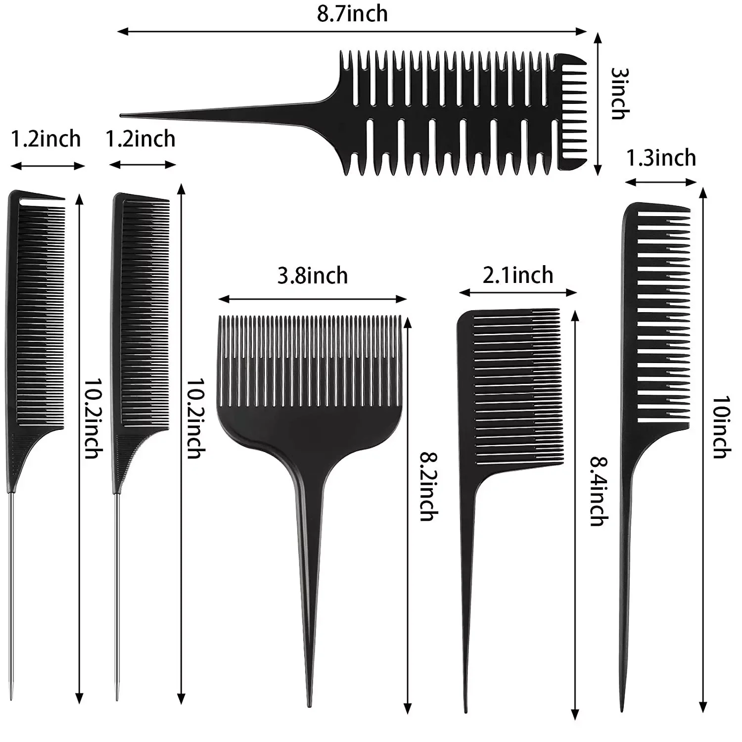 

Barber Salon Professional Hair Dyeing Tool Big Tooth Comb Weaving Brush Salon Pro Fish Bone Design Comb Hair Dyeing Sectioning