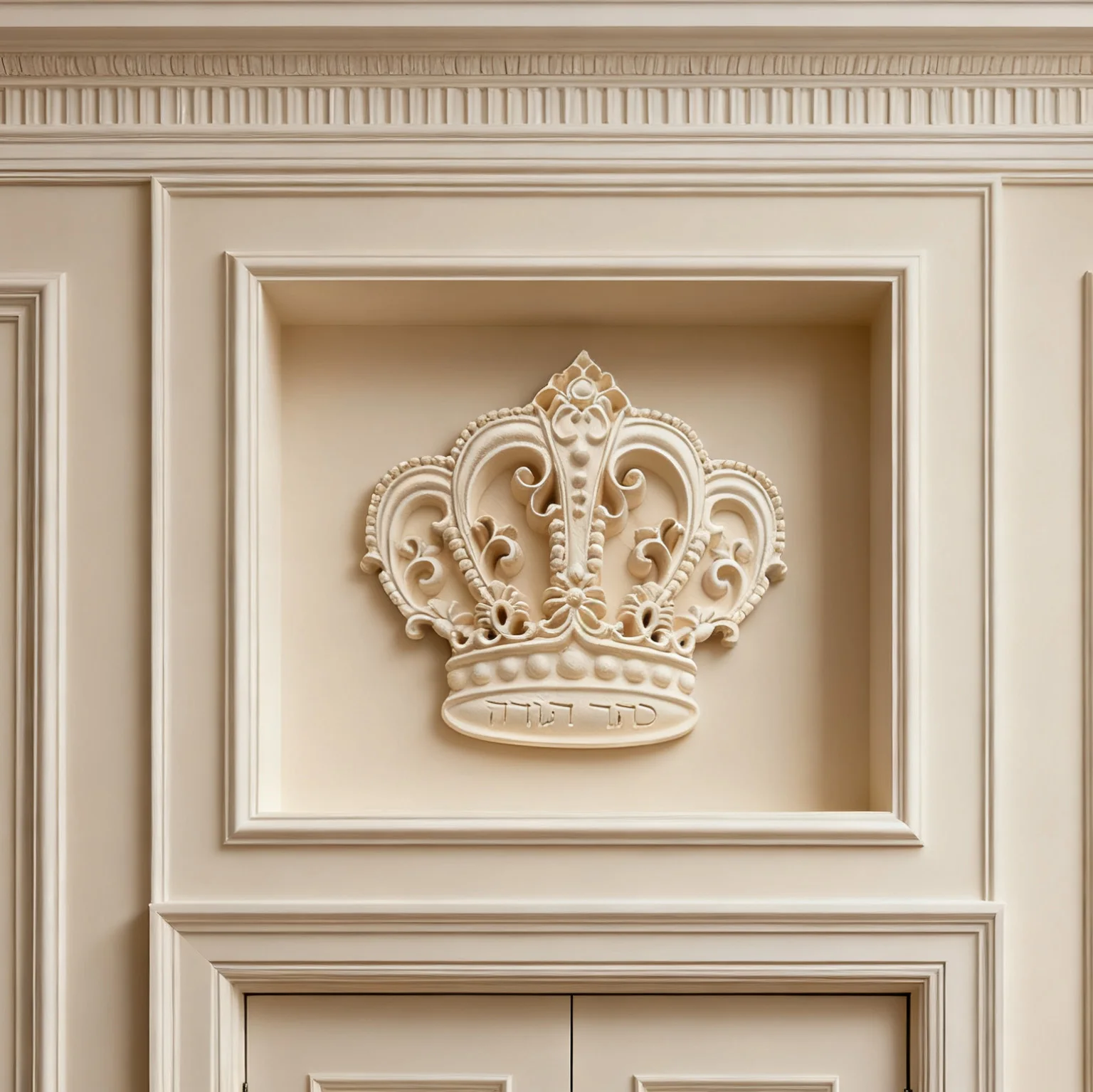 Wooden Carved Crown Angel Solid Wood Decal European Furniture Decoration Accessories Floral and Tree Patterns Door Patterns