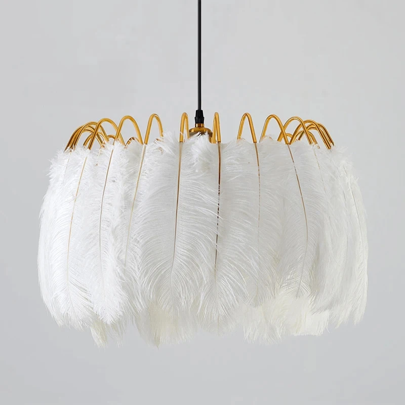 Imagem -04 - Nordic Feather Pendant Light Lustre para Decoração de Sala de Jantar Quarto Iluminação Pendente Decoração de Casa