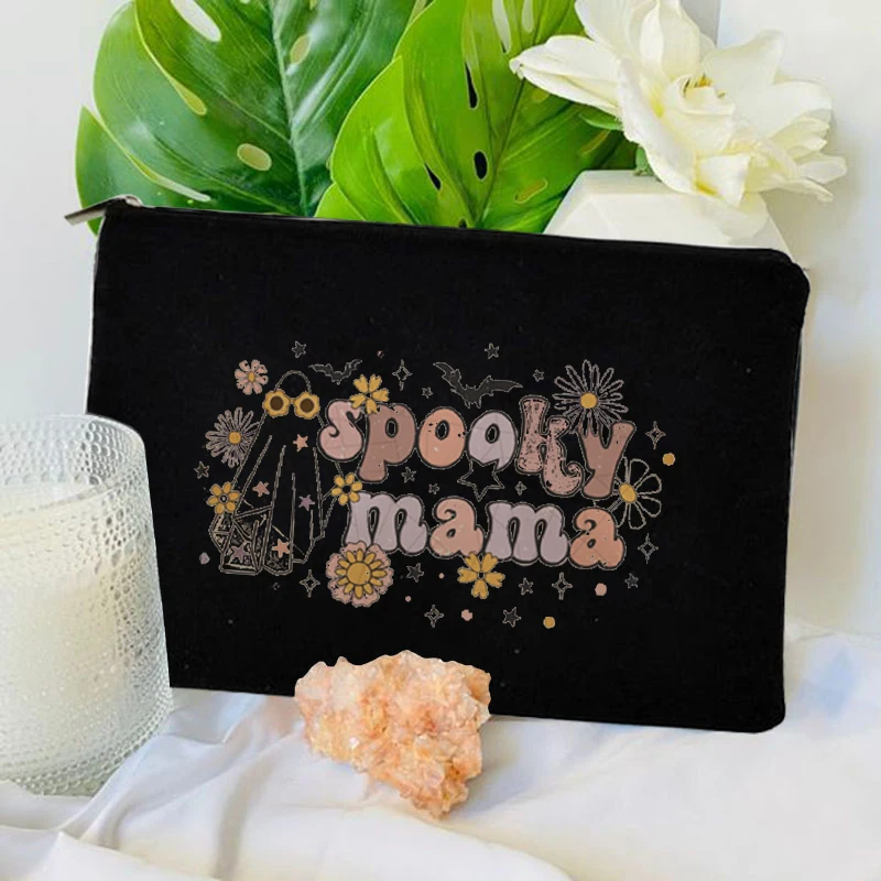 2023 Ghost Horror Cosmetic Makeup Bags Travel Cosmetics Bag Happy Halloween Eve Costume Party Fall Autumn Spooky Wristlet Clutch