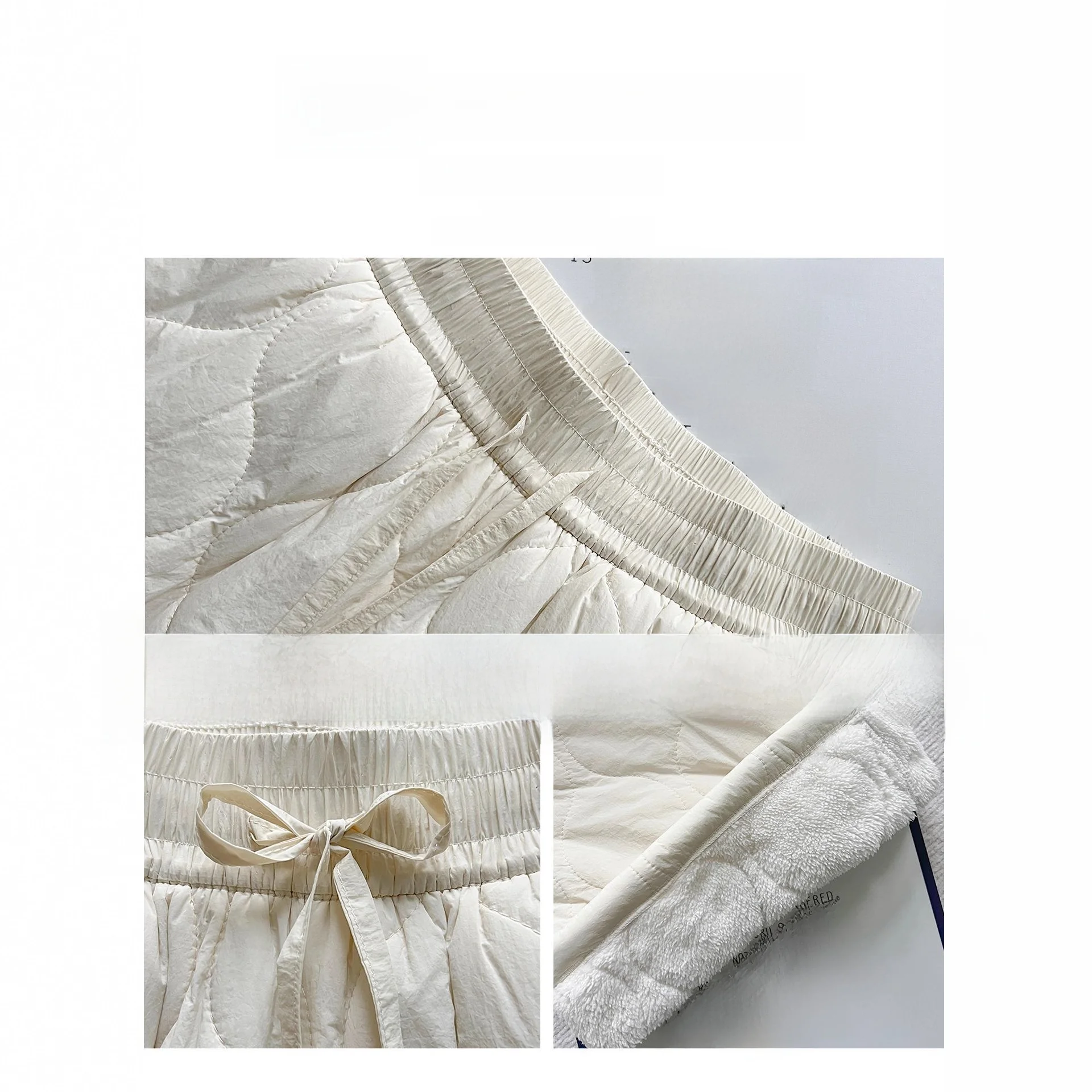 الأزرق لامب المخملية صوف مبطن عادية بنطال ذو قصة أرجل واسعة المرأة الخريف الشتاء نمط جديد دافئ مريح المرقعة أفخم بنطلون #3