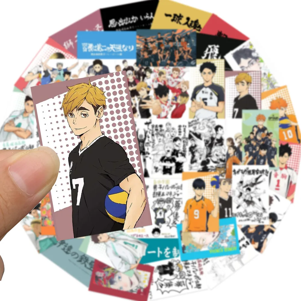 43pcs Volleyball Juvenile Cartoon Graffiti Stickers Suitcase Waterproof Skateboard Sticker Decoration