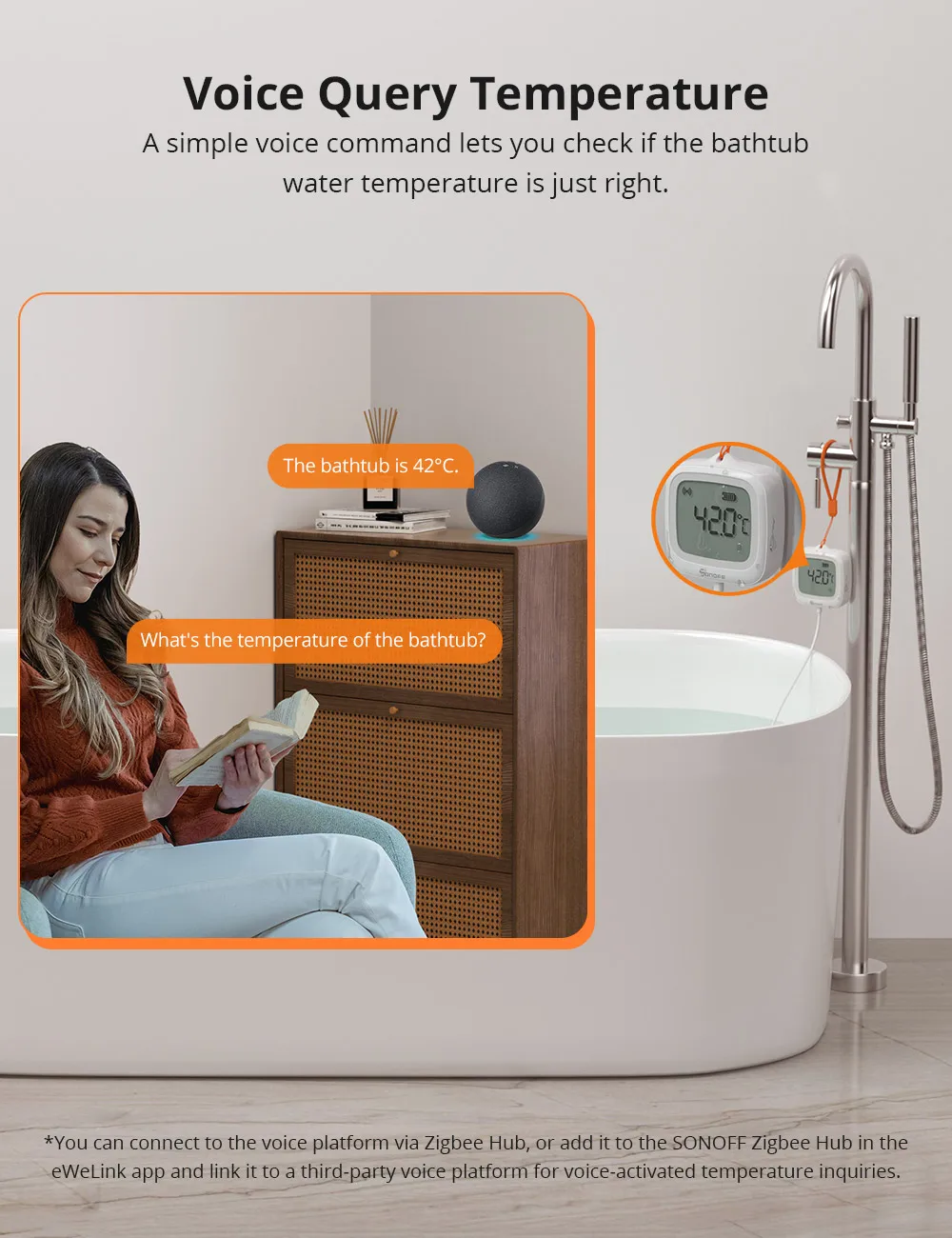 SONOFF SNZB-02LD Zigbee Smart-Thermometer mit Sonde, IP65 wasserdicht, intelligenter Zigbee-Temperatursensor für Wassertanks, Aquarien – Detail 8