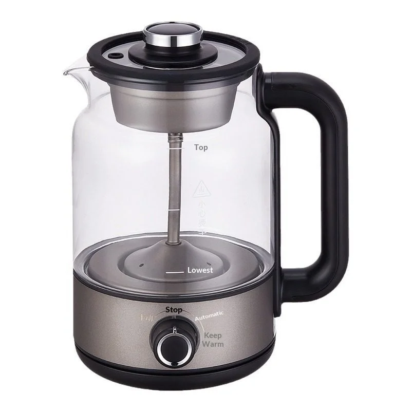 

Pure Titanium Glass Insulated Tea Brewing Pot Spraying Type Household Steam Tea Maker With 12-Month Warranty Black White