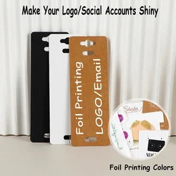 100PCS 4x11.5cm Custom Golden Logo Black Backing Card For Bracelet DIY Jewelry Display Holder Small Business Packing Supplies