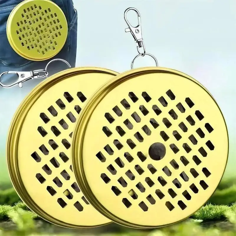 (BF06)Portable Hanging Metal Mosquito Coil Holder Fireproof Detachable Anti Scald Design For Outdoor Camping Use