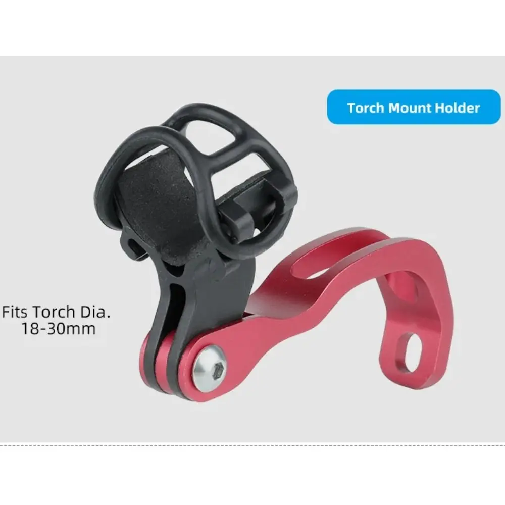 Aluminum Alloy Bicycle Front Light Holder Black Red Uni-body Folding Lamp Bracket Bike Fork Mount for GoPro/ Brompton Cycling