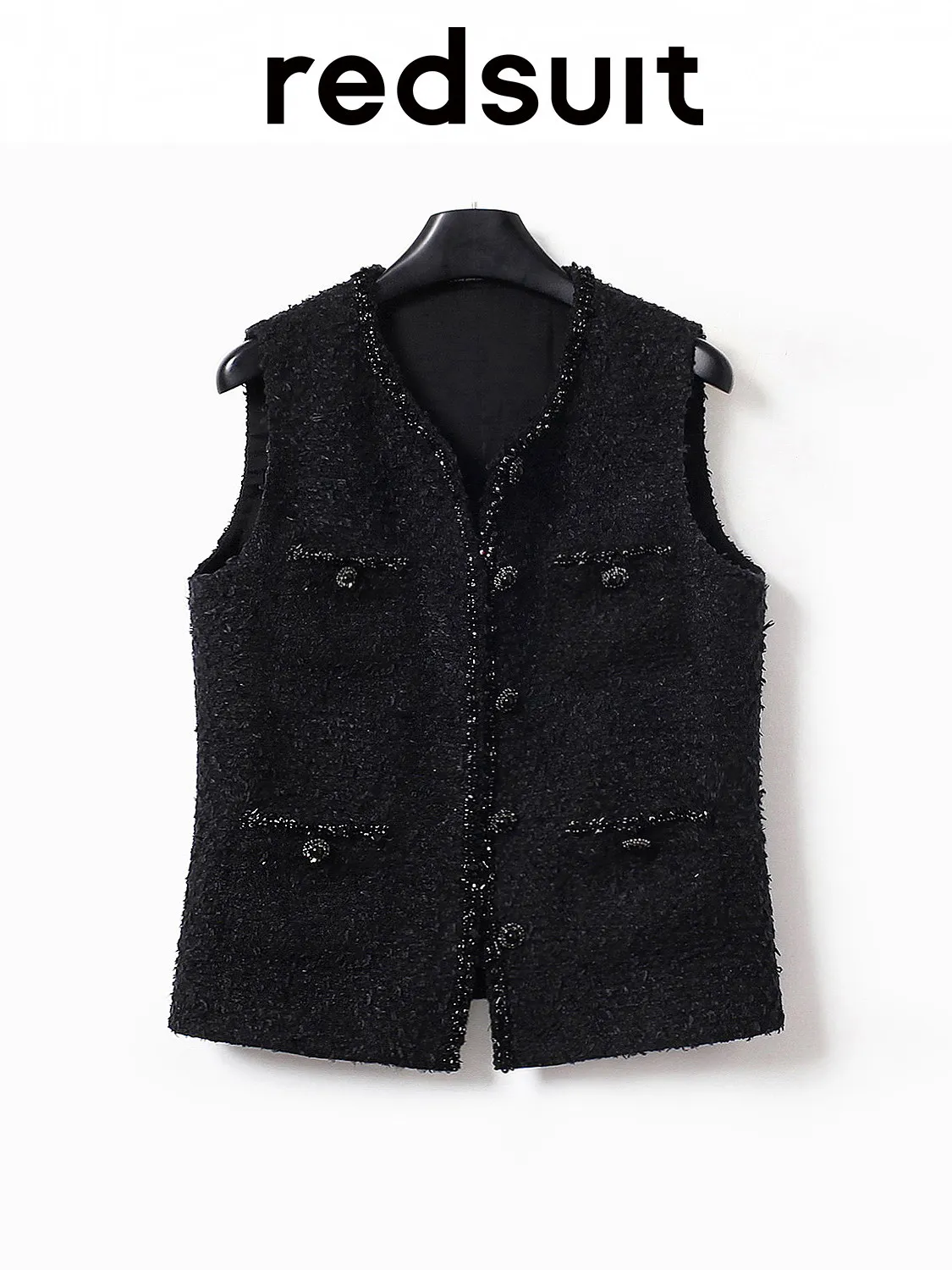 New Heavy industry fashion black horse jacket with versatile temperament  waist cinching vest Custom Size