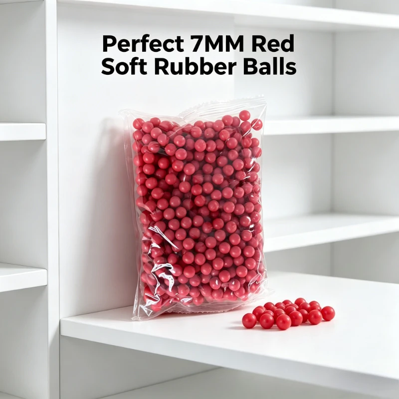 

7MM Kid-Safe Red Soft Refill Balls Wear-Resistant Outdoor Toy Matching Parts 1Bag/2Bag/3Bag/5Bag/10Bag