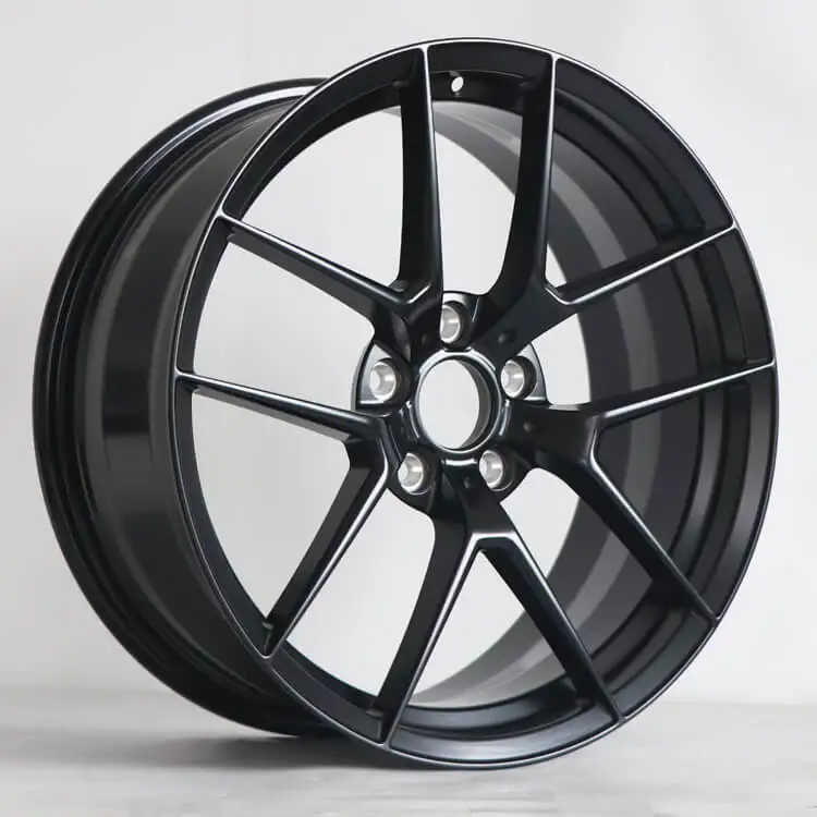 for   Custom Wheels 5 Spoke Black Rims 22 inch 5x114.3 Aluminium Alloy Forged Car Wheels