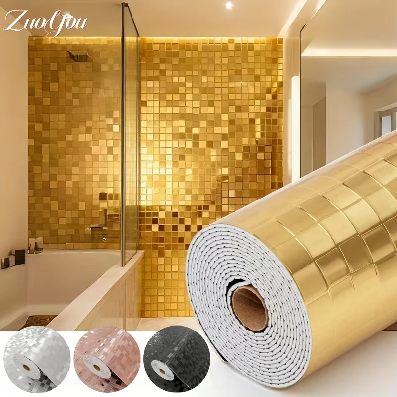 

3M/Roll Self-Adhesive Wallpapers Home Decor Full Wall Renovation Peel & Stick Wall Panels Pvc Luxury Metallic Texture Wall Paper