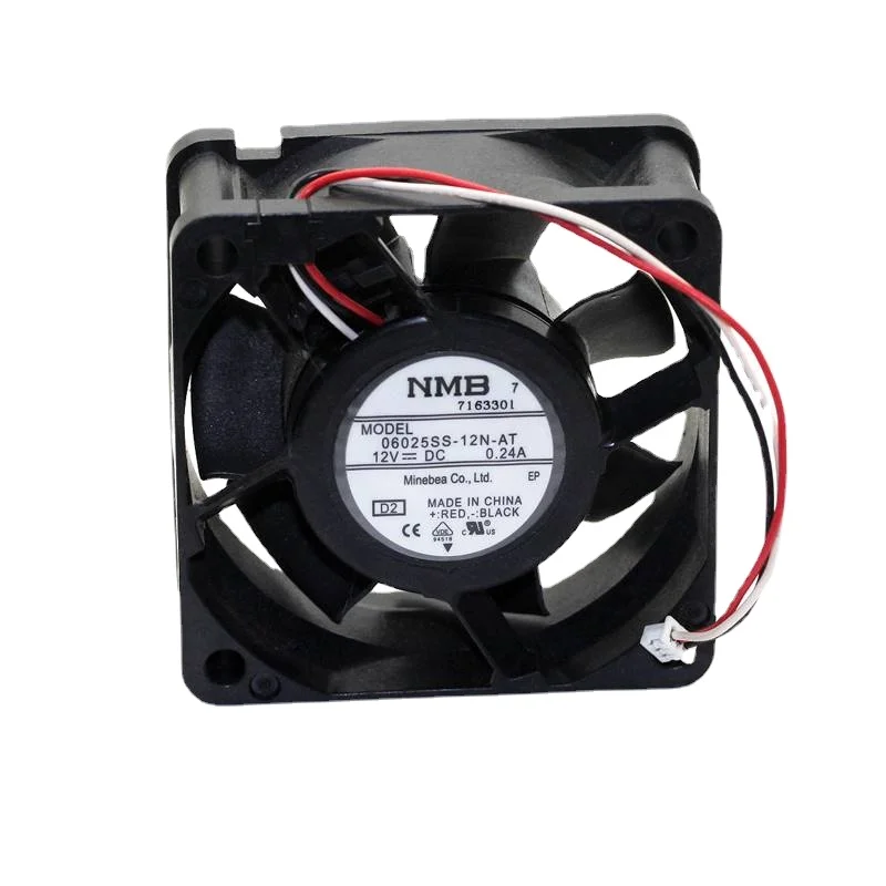 

New CPU Cooling Fan Radiator for NMB 6CM 06025SS-12N-AT 12V 0.24A silent high volume Cooler Fan 60*60*25mm