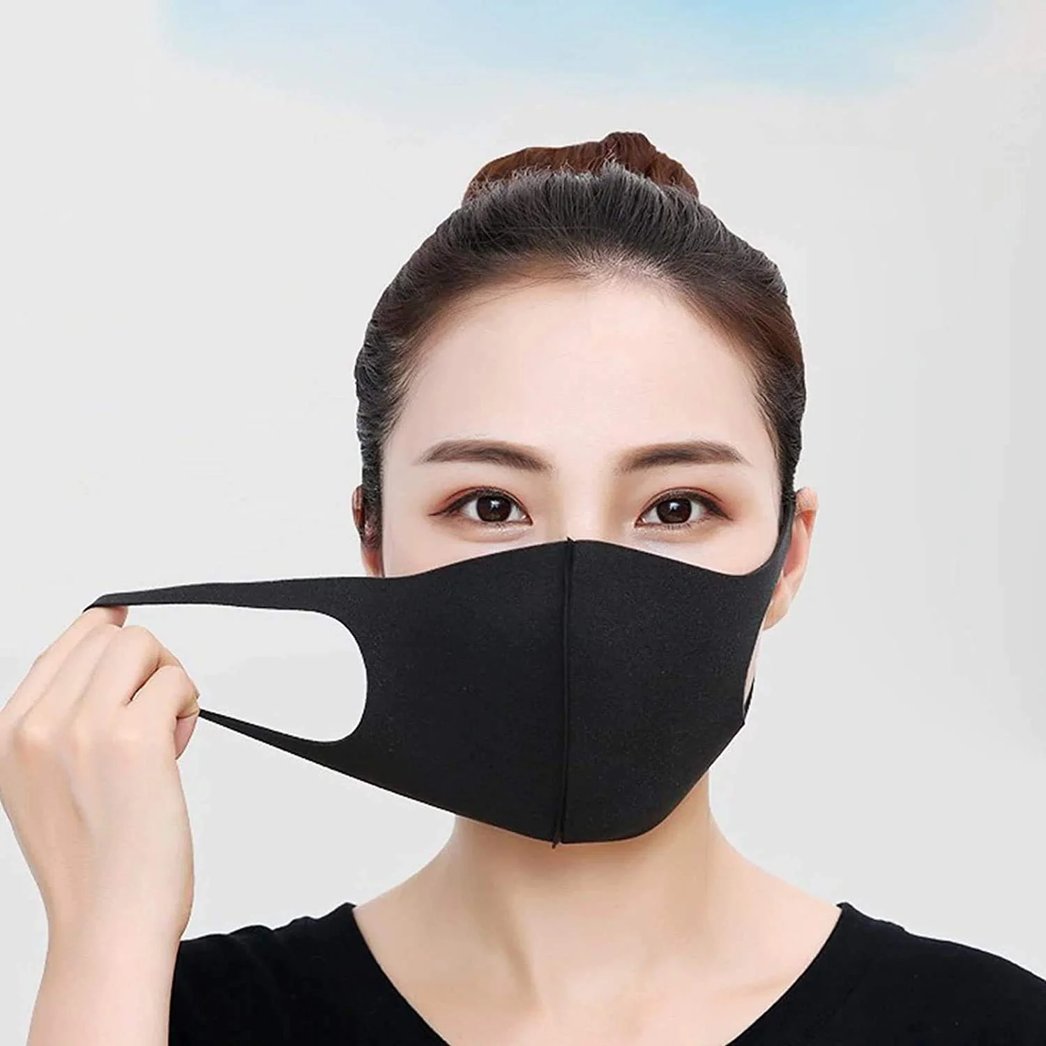Washable Reusable Breathable Protective Face Mask Dust-Proof Breathable Washable Stylish Thin Design Unisex Black