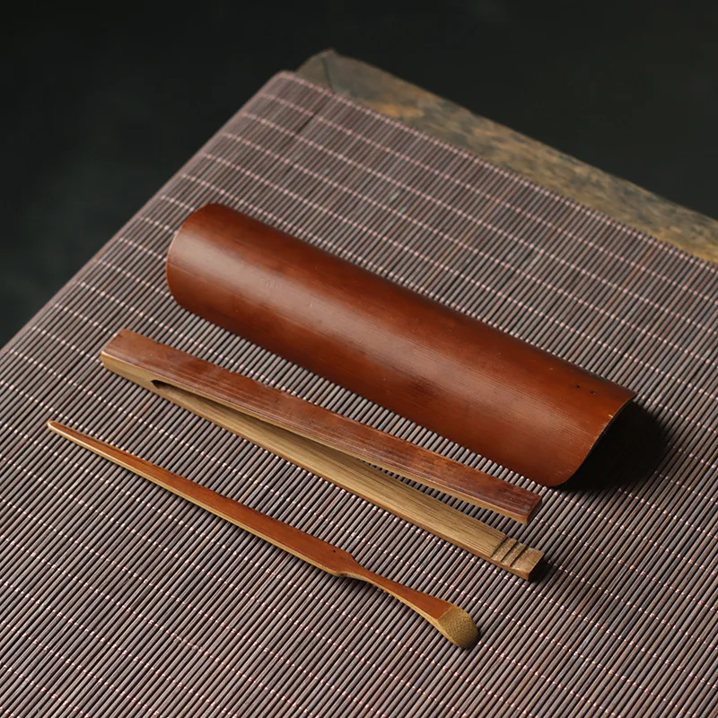 

Old coal bamboo tea, tea clip, handmade bamboo tea set accessories