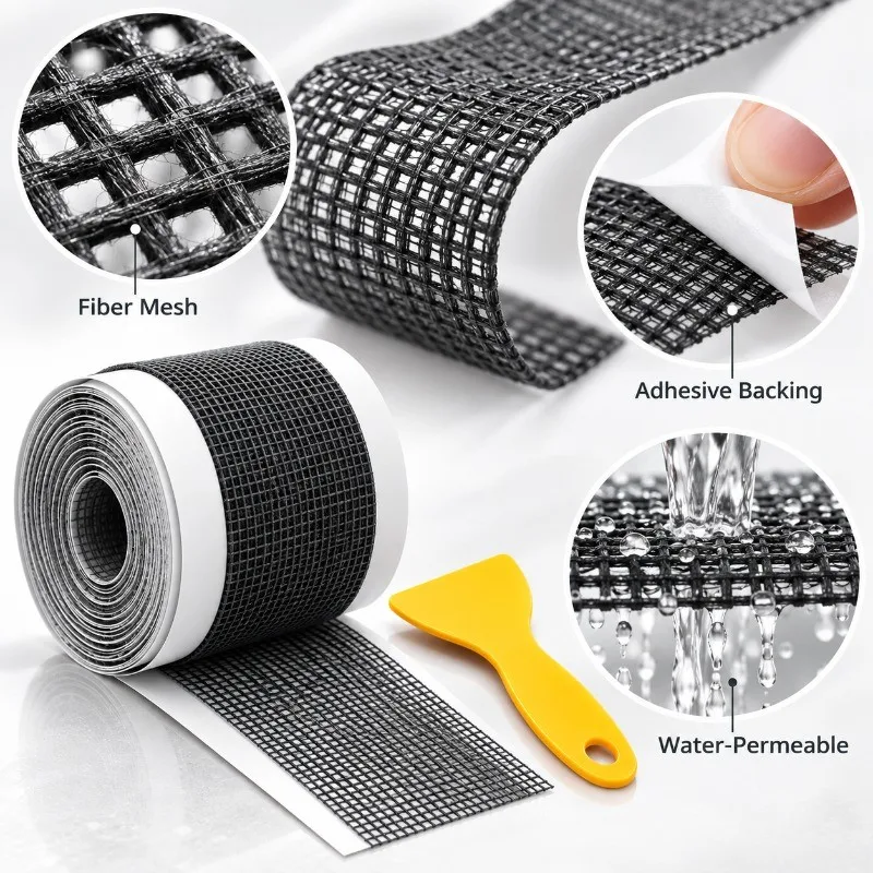 Hair Capturer Self Adhesive Drain Patch Disposable Netting Bathroom Kitchen Sink Hair Filter