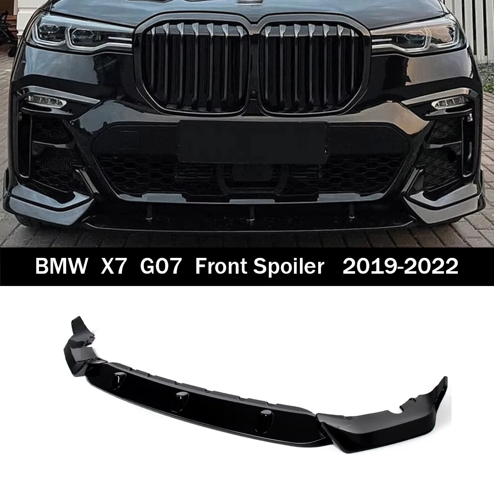 

Глянцевый черный ABS передний спойлер для губ для BMW X7 G07 M Sport 2019-2022 комплект