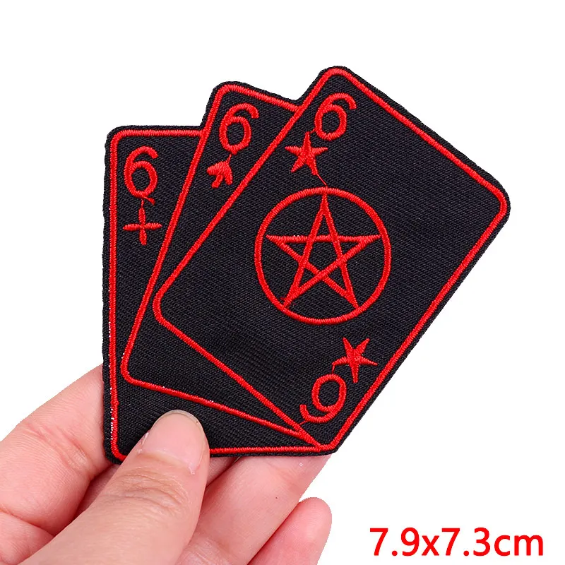 Punk Embroidery Patch Iron On Patches For Clothing Thermoadhesive Patches On Clothes Jacket DIY Sewing Fusible Patch For Clothes