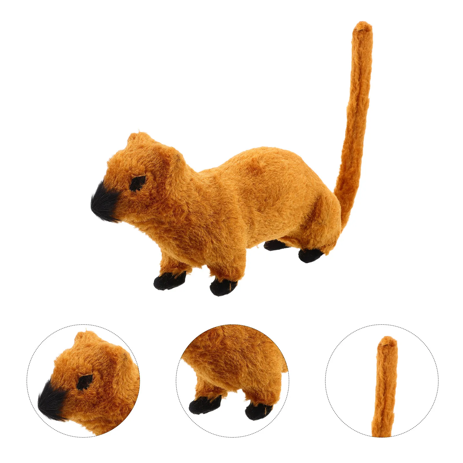 Realistic Weasel Simulation Detailed Plastic Animal Ornament Educational Home Decor Photography Prop Animal Statue