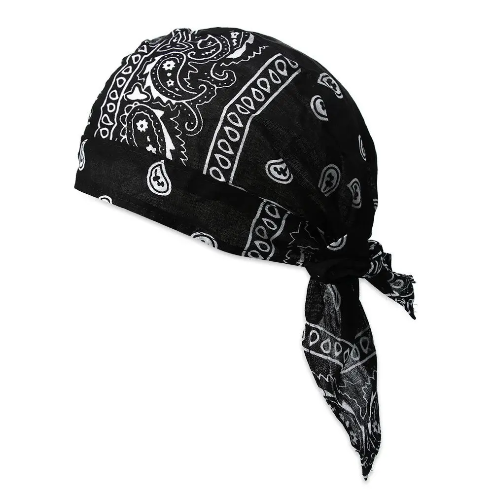 Pañuelo de algodón de secado rápido para hombre y mujer, gorro pirata para deportes al aire libre, Bandana absorbente de sudor, gorro de quimio para cáncer, turbante musulmán