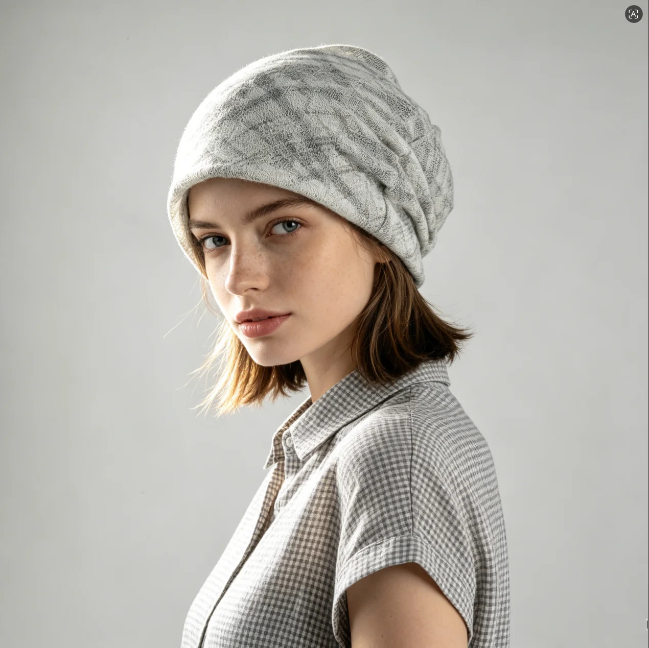 Damen Doppellagige Mesh-Mütze mit Karomuster, Distressed-Look und Fransen, Unisex Frühling Sommer Leichte Atmungsaktive Netz-Kappe