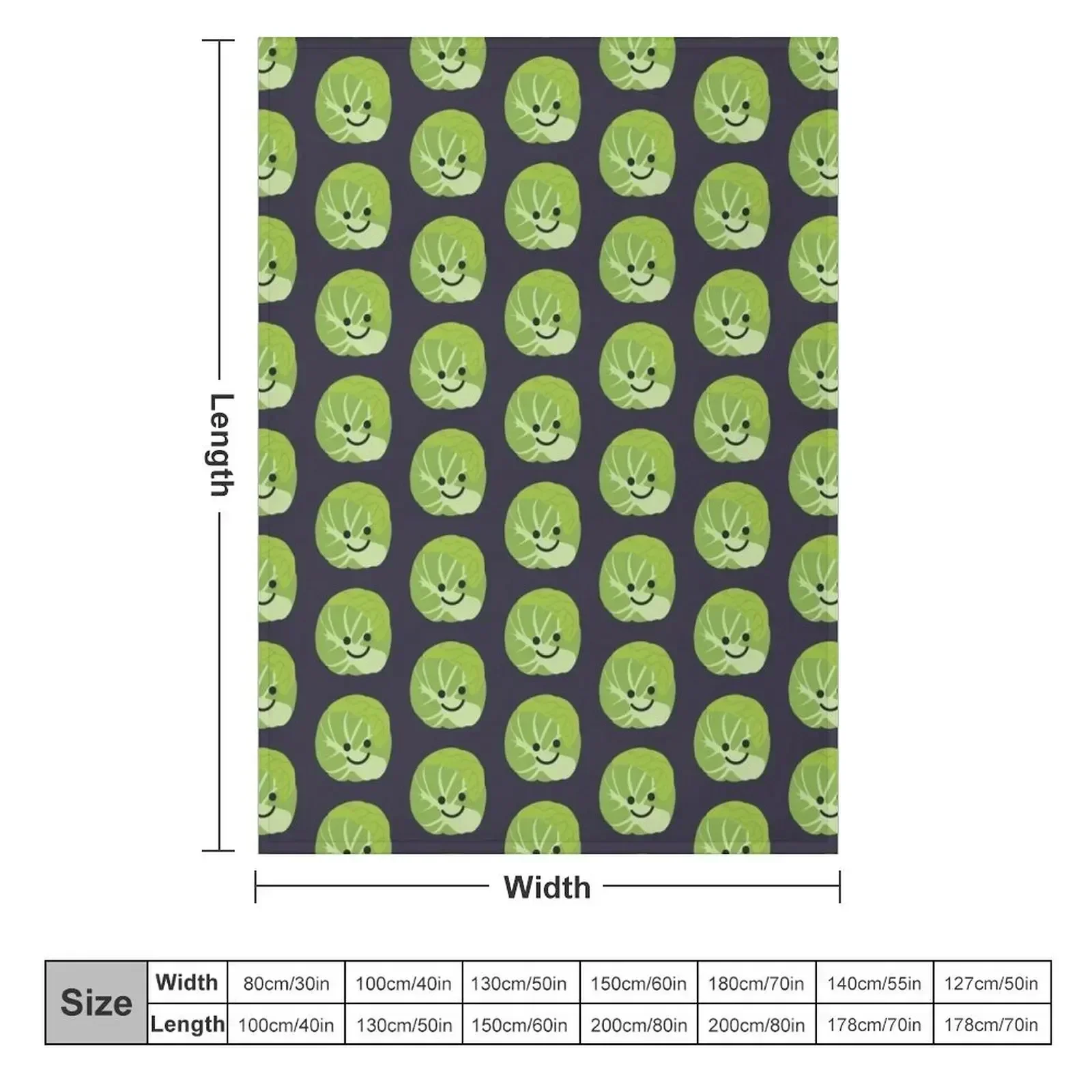 A Happy Brussels Sprout Throw Blanket Cute wednesday for babies Blankets